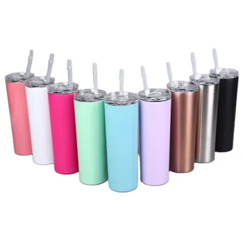 Stainless Steel Vacuum Insulated Sports Cup Coffee Car Mug 20OZ with Lid and Straw