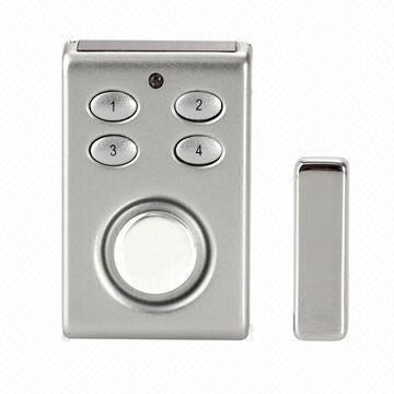 Wireless Solar Power Door Alarm, Programmable 4-digit Security Code, Auto-reset Alarm Function