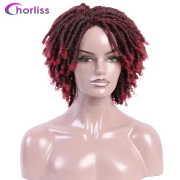 2020 Hot Selling Cheap Synthetic Hair Wigs for Black Women African Short Dreadlocks Wig Faux Locs Crochet Hair Braided Wigs