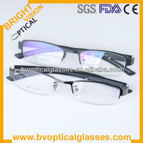 Bright Vision 1818 Half Rim Man's Metal Optical Eyewear Glasses Frame