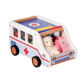 Little Doctor Medical Accessories Toy Set: Wooden Medical Car and Other Playful Learning Tools for Kids
