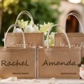 Burlap Bridesmaid Bag Party Wedding Favors For Her