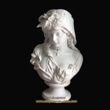 Decorative Carved Roman Marble Bust BST-019