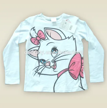 Cotton long sleeve t-shirt fancy girl long sleeve t shirt long sleeve t shirt