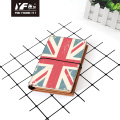 Custom national flag style PU cover notebook with elastic strap small leather diary