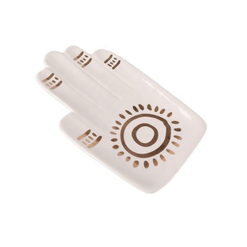 Handcrafted Small Ceramic Porcelain Jewelry Tray for Home Decor