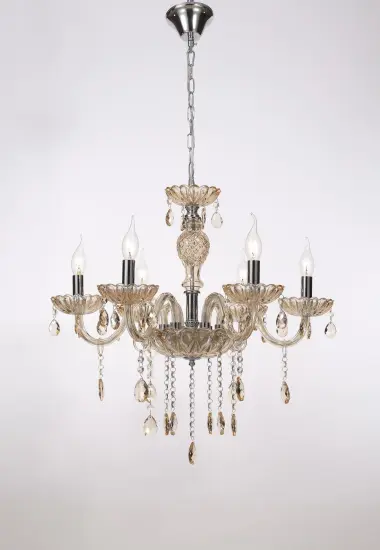 Classic Crystal Chandelier Pendant Light Champagne KL8017-6