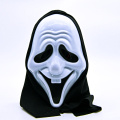 Máscara de terror de Halloween com capuz de PVC fantasma sorridente