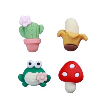 Kawaii dessin animé Flatback résine Cabochon Simulation banane champignon Cactus cheveux arcs accessoires bricolage décoration artisanat Scrapbooking