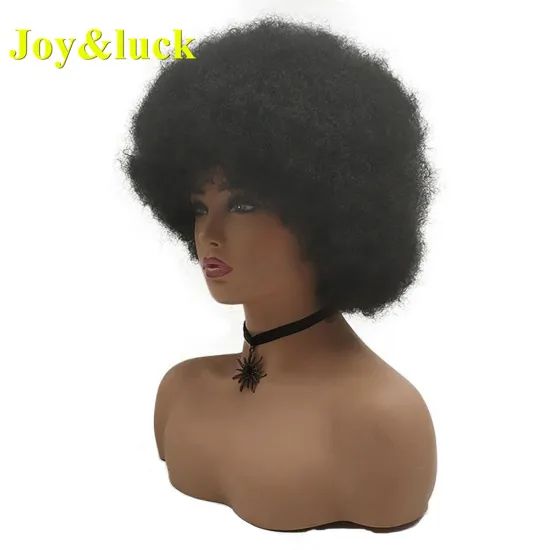 African Women's Wholesale Wigs Ladies Hair Wigs for Black Women Cosplay Party Black Afro Kinky Curly Short Synthetic Hair Wigs