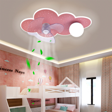 Wholesale Factory Cloud Colorful Ceiling Fan Light for Children's Room