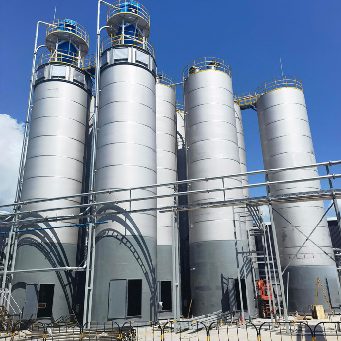 Bahan baku tahan cuaca silo penyimpanan luar ruangan