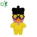 Cartoon Cute Duck Cover Silikon U-fodral