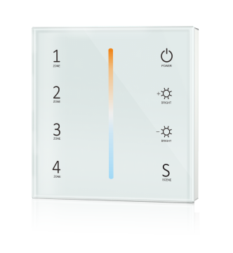 Wireless Wall Control LED Strip Controller - SKYDANCE T12-1 (4 Zones, CCT, DMX512, RF 2.4G)