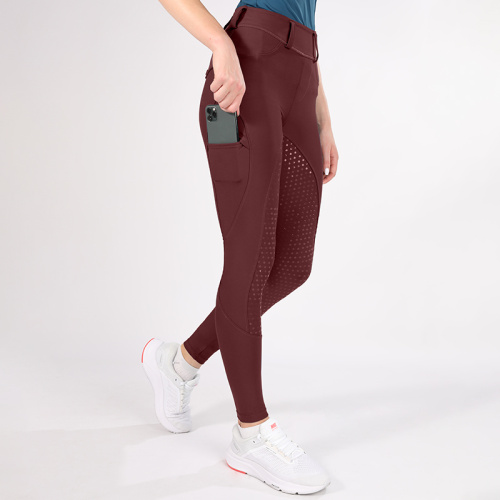 Burgundy Horse Riding Clothing Bottom Womens Breeches