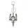 Vintage Twin Dragon Sword alloy keychain