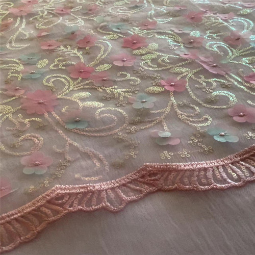 Fancy Laser Embroidery Fabric for Ladies Garment