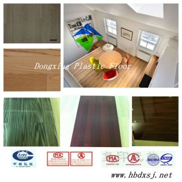 home floor in wood grain, pvc flooring