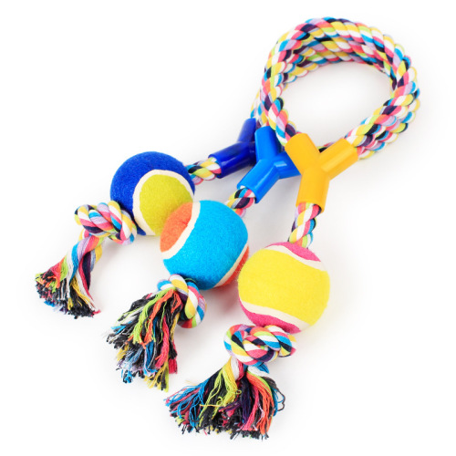 Dog Toys Cotton Rope Ball Pet Dog Training Toys Durable Small Big Dog Tennis Chew Toy Pet Products Pet Teething Ball