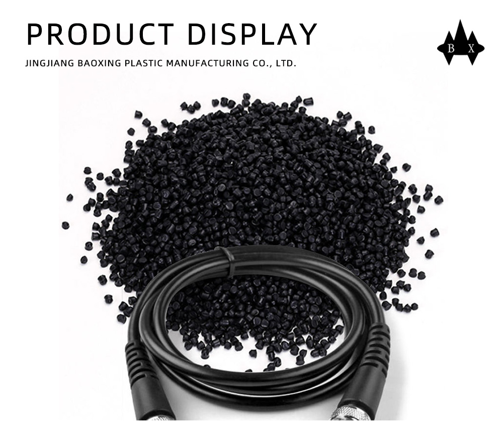 Flame-Retardant Black PVC Plastic Pellets X