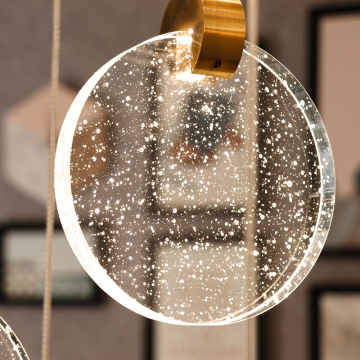 Modern Gold Bubble LED Foyer Chandelier