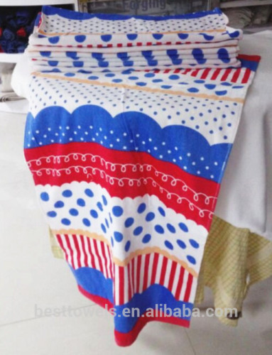 China supplier hot selling 100%cotton printed beach games beach towel