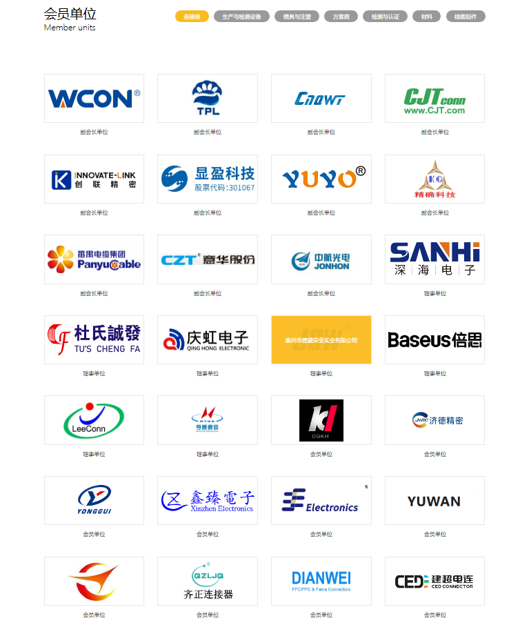 Member unit of Guangdong Connector Association