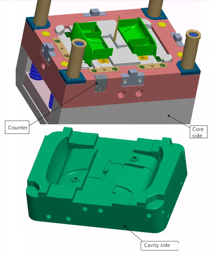 Cassetto in plastica per lavatrice