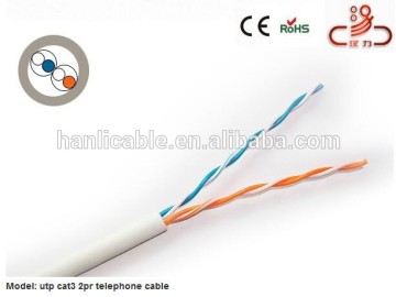 2015 hot-selling utp cat3 2pr telephone cable
