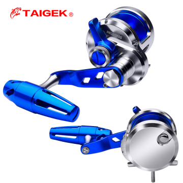 TAIGEK 9+1BB Metal Slow Jigging Reel for Saltwater Jigging and Trolling