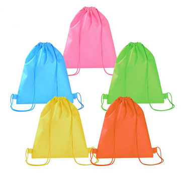 Plastic cute drawstring promotional backpack bag