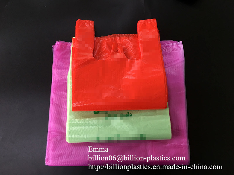 Pure HDPE Shopping Vest Grocery T-Shirt Bags in Bulk