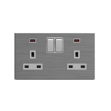 2 gang switch socket BS w/neon——W86A series