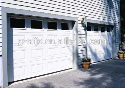 Guangzhou overhead garage doors, automatic sectional overhead pinch resistance garage door
