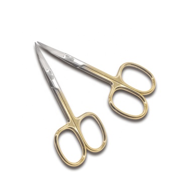 Wholesale Beauty Personal Makeup Scissors Small Gold Stainless Steel Trimming Scissors