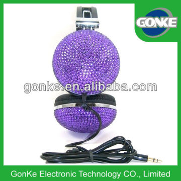 oem headphone custom logo, Over-head Rhinestone Headphones