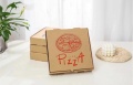 Matlåda Korrugerad pappersbrun pizzabox