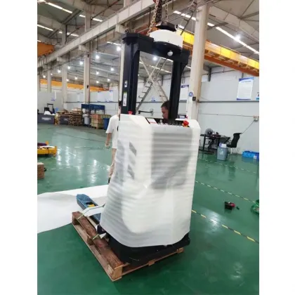 1.4T Electrical Automatic AGV Stacker for Narrow Aisle Driving