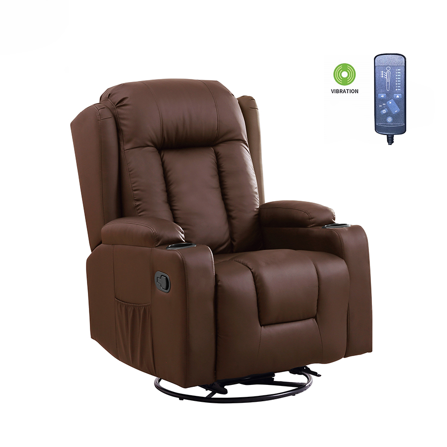 American Style Single Leather Manual Recliner Sofa
