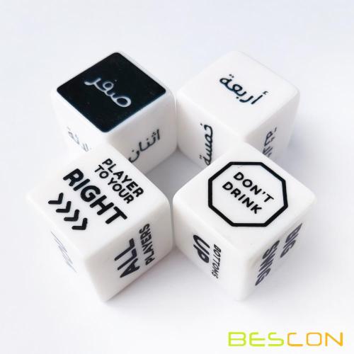 6 Sided Game Dice Of Different Size with Custom Engraving