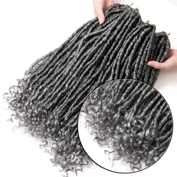 Crochet Faux locs Curly Braids Hair Extensions 18 inch synthetic hair Jumbo Dreads Hairstyle Ombre Crochet Braids
