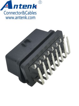 OBD vrouwelijk 16p -bakje 90 ° soldeertype
