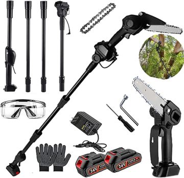 Cordless 4 Inch Brushless Motor Pruning Shears Mini Electric Chainsaw for Wood Cutting