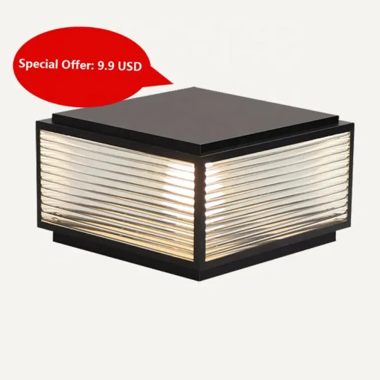 Black Outdoor Waterproof Pillar Lights for Villa Courtyards and Gardens