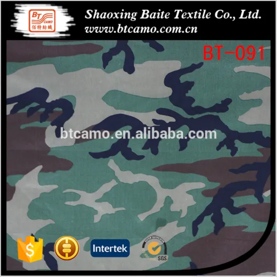 Alibaba China cotton nylon ripstop printing camouflage fabric BT-91