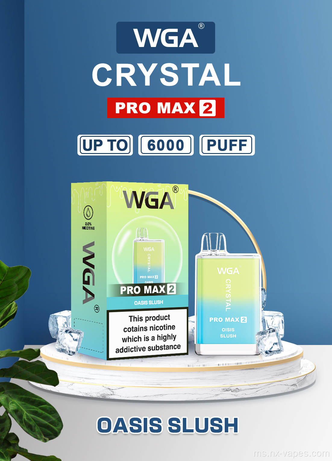 WGA Crystal Pro Max 6000 Puffs Vape Borong