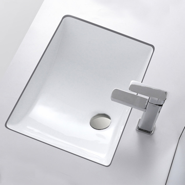 Hot Selling White Rectangle Under Counter Basin Sink in Bulk