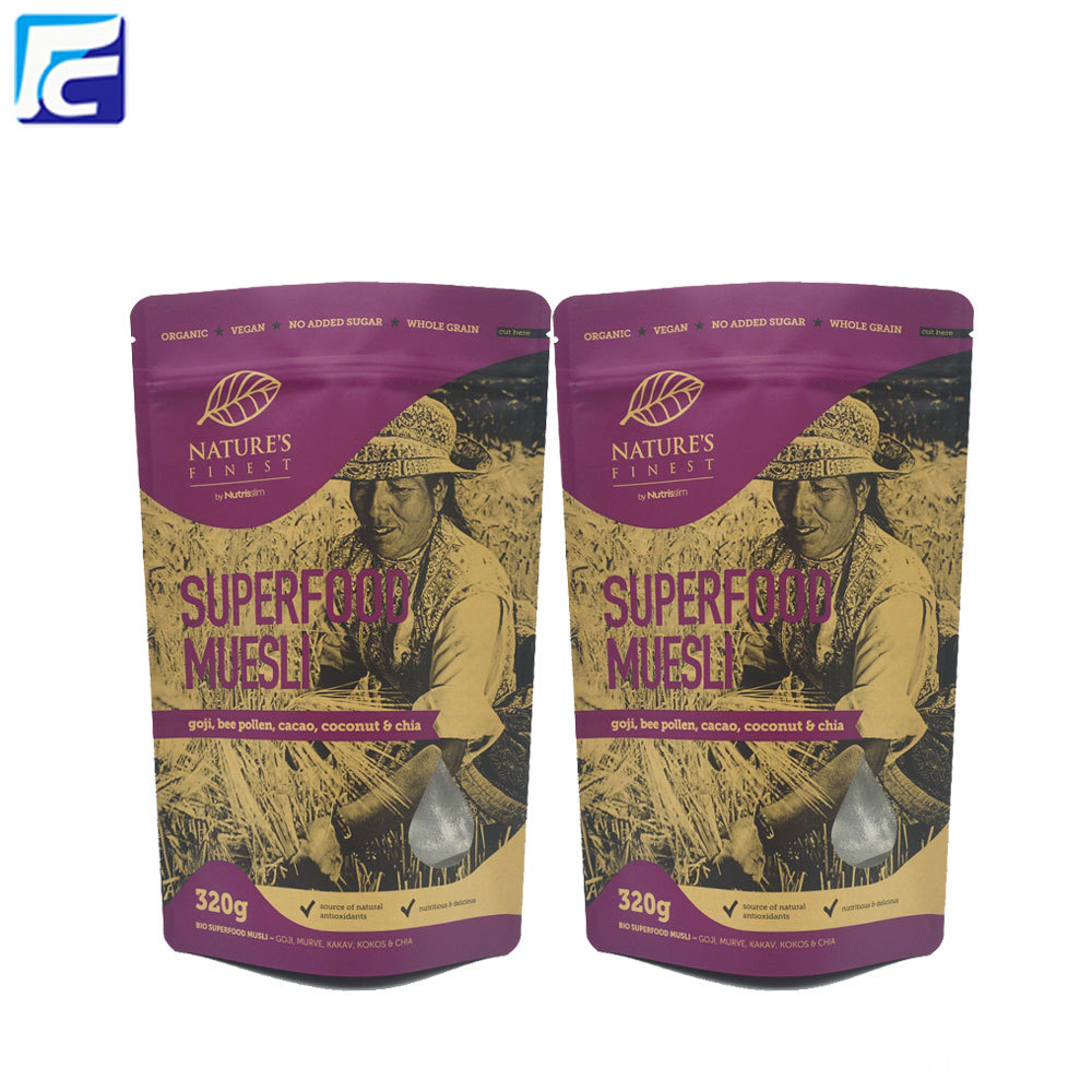 Food Grade Kraft Paper Bag For Flour 1kg 