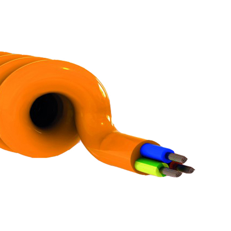 Flexible 3 Core 24/26/32AWG Pur Spiral Cable
