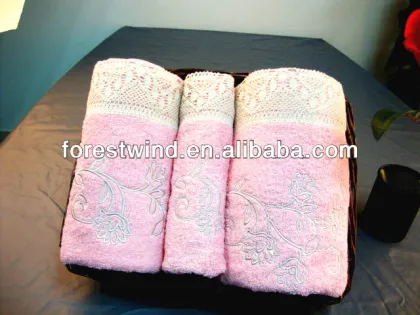 100% Cotton Guest Towel Sets, decoration bath towel sets